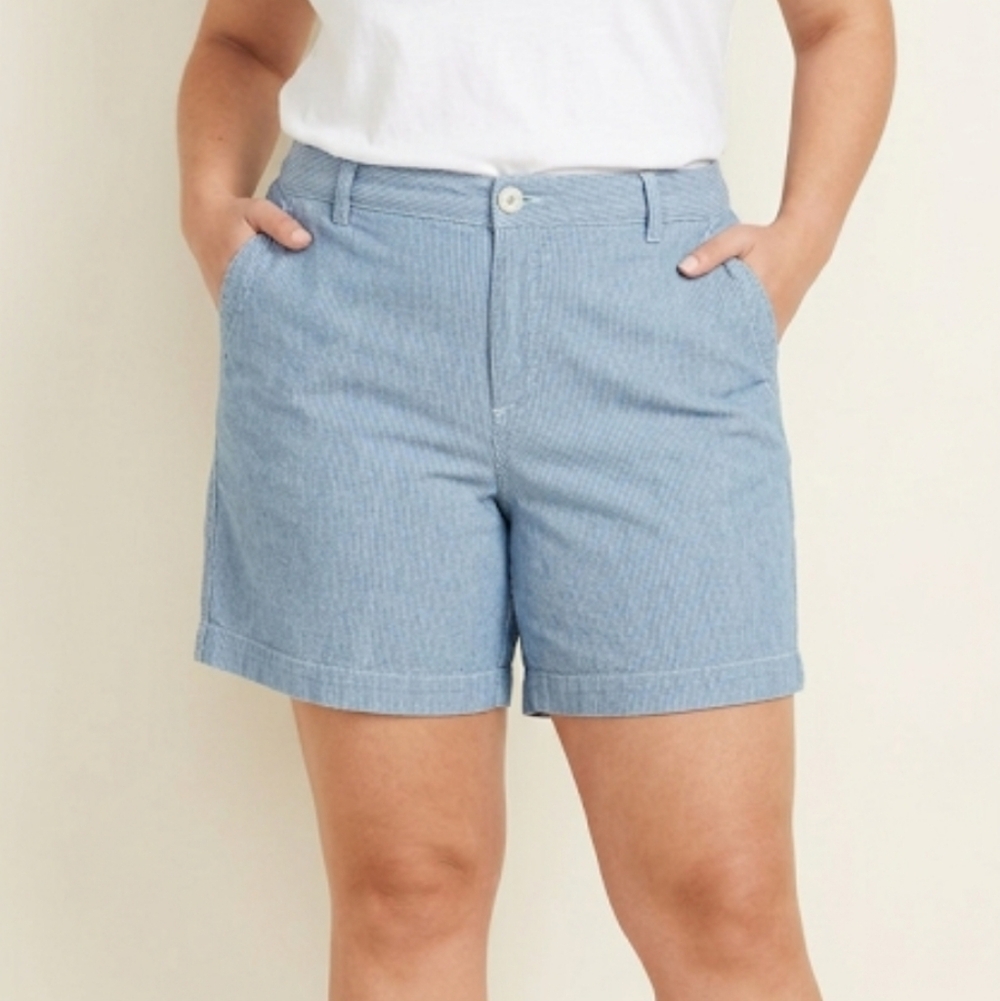 Bandolino Light Blue Denim-Style Casual Shorts Women's Sz 14 Lightweight